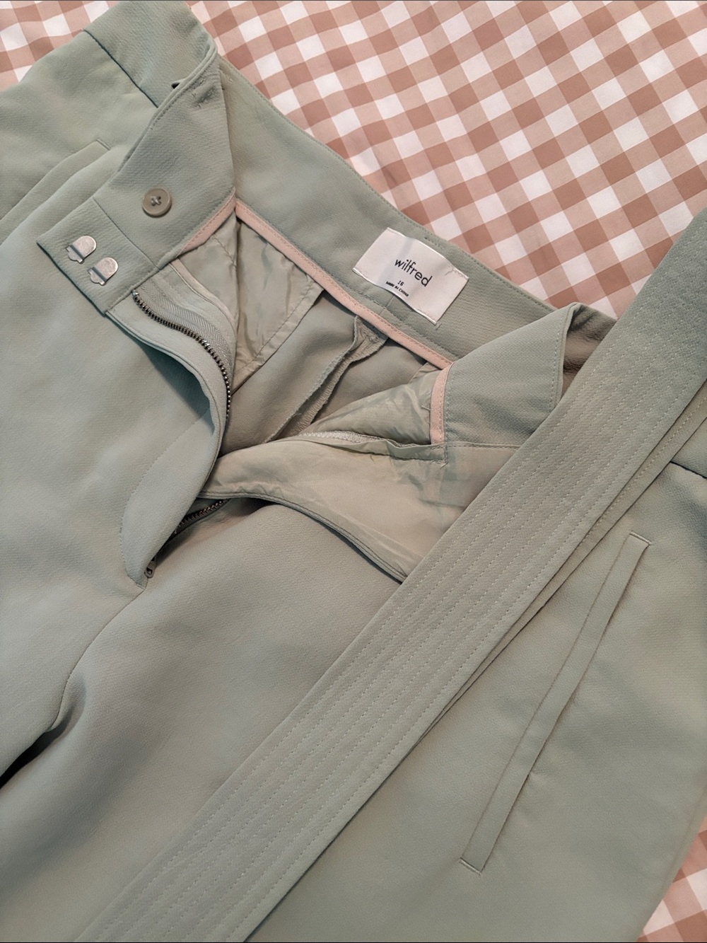 Wilfred Sage Green Pants Aritzia